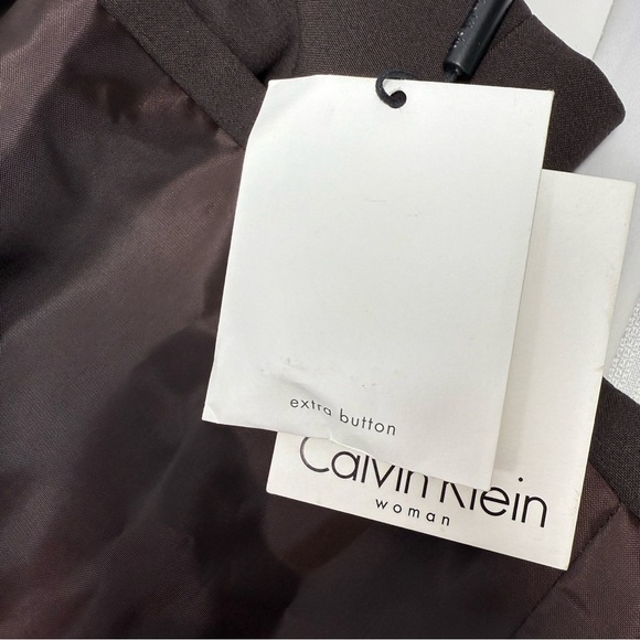 Calvin Klein Woman Plus 20W Brown “Otter” Stretch Blazer Jacket - Picture 7 of 12
